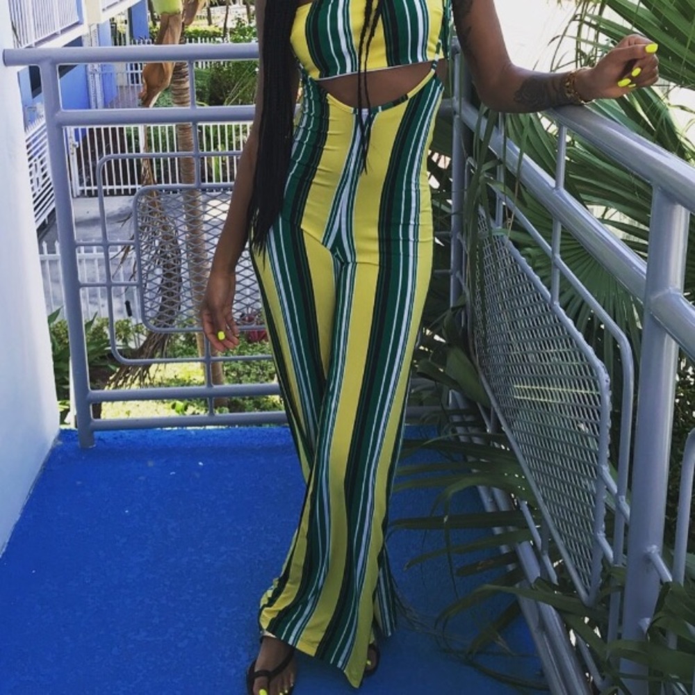 2 Two Piece Set Fashion Nova Pants and Bandeau